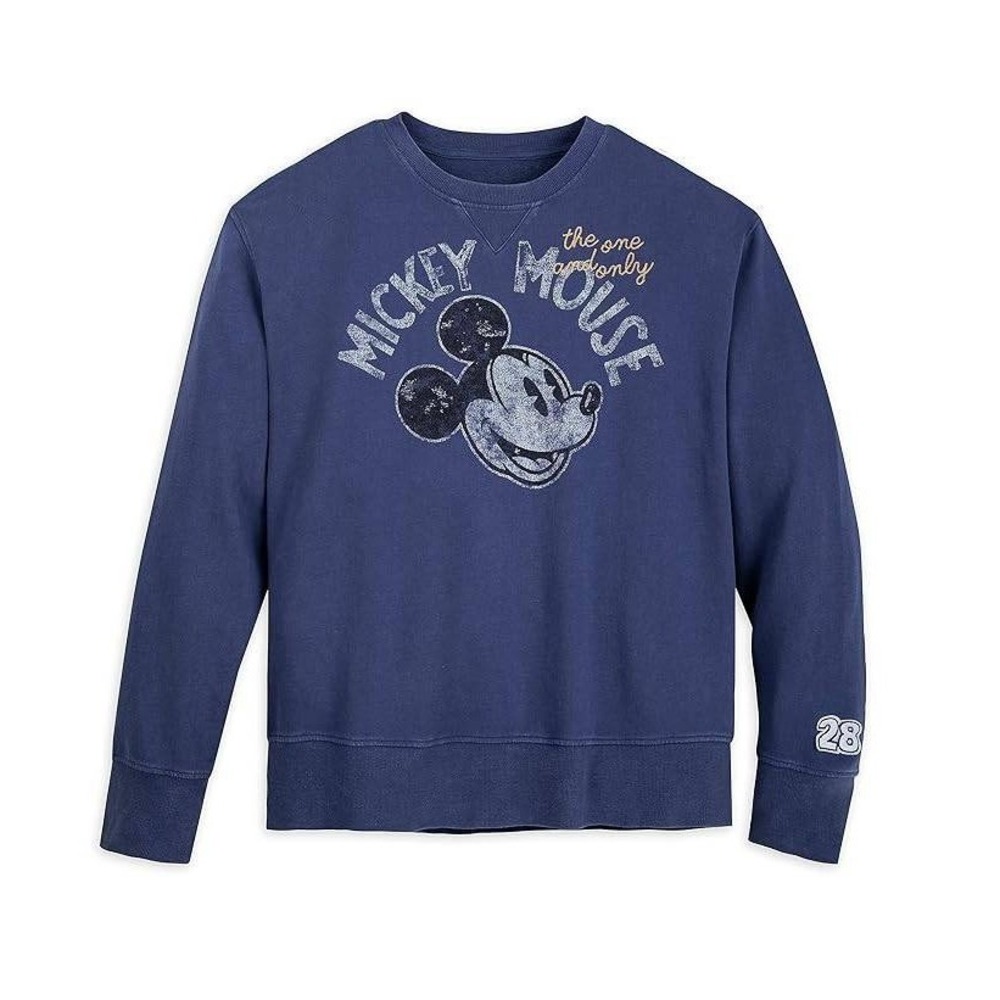 Disney Parks "The One and Only" Embroidered Stonewash Blue Sweatshirt Size Small